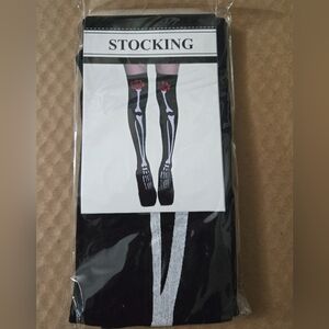 Halloween Thigh High Long Stockings Over Knee Bones Rose Socks Cospla